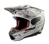 Alpinestars S-M5 Mineral, casco da motocross XS male Opaco Grigio Chiaro/Nero/Verde Chiaro
