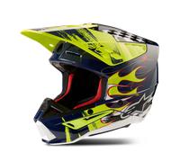 Casco SM5 RASH Blu Giallo Fluo ALPINESTARS - UE: L