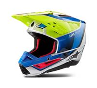 Casco Cross Alpinestars SM5 Sail Giallo Fluo/Blu Smalto/ArgentoXS Giallo Fluo,Blu Smalto,Argento