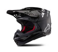 Alpinestars Supertech S-M10 Flood 2024 Casco da motocross, nero-grigio, taglia 2XL per maschi