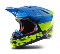 §Casco Cross Alpinestars Supertech S-M8 Mips® Radium Giallo Fluo-Aqua-Blu§
