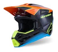 casco cross alpinestars youth s-m3 fray - nero / arancione / blu S