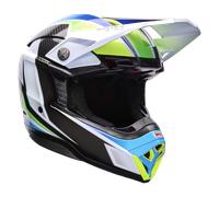 Bell Moto-10 Spherical Grid, casco da motocross S male Blue/White/White