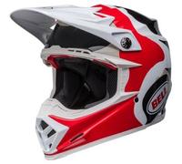 Casco Cross Bell Moto-9s Flex 2023 Hello Costeau Reef Bianco Rosso Opaco Ece 06 L