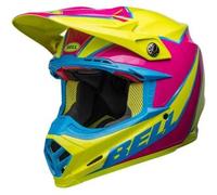 Casco Cross Bell Moto-9s Flex 2023 Sprite Giallo Magenta Ece 06 L