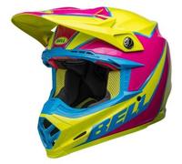 Casco Cross Bell Moto-9s Flex 2023 Sprite Giallo Magenta Ece 06 S