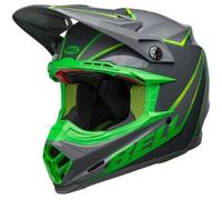 Casco Cross Bell Moto-9s Flex 2023 Sprite Grigio Verde Ece 06 S