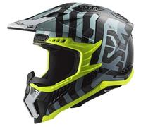 LS2 MX703 X-Force Barrier Carbon Casco Motocross, nero-blu, taglia XS per maschi