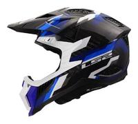 LS2, Casco Moto Cross X-FORCE PHANTOM Blue White, XS