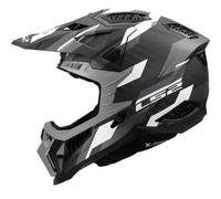 LS2 Helmets Casco Cross Carbonio MX703 X-Force Phantom Nero/Grigio Opaco 3XL