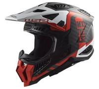 Casco Cross Carbonio Ls2 MX703 X-Force Victory Rosso Bianco Lucido L