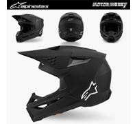 CASCO CROSS ENDURO ALPINESTARS SM3 S-M3 SOLID BLACK MATT ECE 22.06