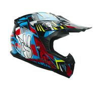 CASCO CROSS ENDURO BIMBO 209G ROCKY WINNER CGM ROSSO AZZURRO TAGLIA L