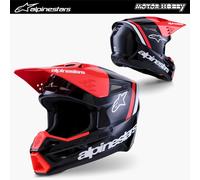 CASCO CROSS ENDURO MOTARD ALPINESTARS SM3 RADIUM BLACK RED FLUO WHITE ECE 22.06