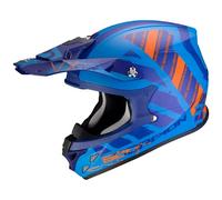 casco cross / enduro scorpion vx21 urba blu / arancio L