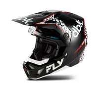 Fly Racing Formula CP DBK Special Edition, casco da motocross L female Nero/Bianco/Rosso