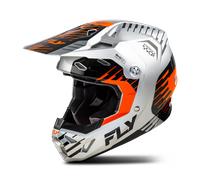 Fly Racing Formula CP Slice, casco da motocross M female Argento/Arancione/Nero