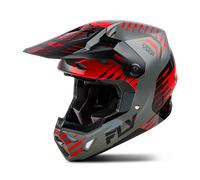 §Casco Cross FLY Racing Formula CP Slice Grigio-Rosso-Nero§