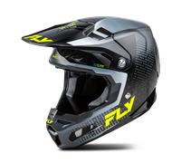 §Casco Cross FLY Racing Formula S Protocol Carbonio-Grigio-Fluo§