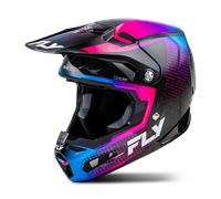 §Casco Cross FLY Racing Formula S Protocol Nero Carbonio-Blu-Rosa§