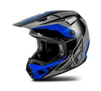 Casco Cross FLY Racing Kinetic Crest V26 Grigio/Nero/BluM Grigio,Nero,Blu