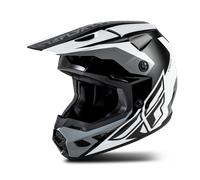 Fly Racing Kinetic Crest, casco da motocross XL female Nero/Grigio/Bianco