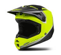 Fly Racing Kinetic Vision, casco a croce M male Giallo Fluo/Nero/Grigio
