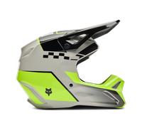 FOX V1 Collect Casco da motocross, nero-grigio-giallo, taglia L per maschi