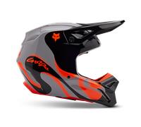 FOX V1 Emotion Casco da motocross, nero-grigio-arancione, taglia XL per maschi