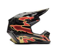 FOX V3 RS Inning Casco da motocross, nero-rosso, taglia XL per maschi