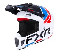 FXR Clutch Comp Casco da motocross, nero/bianco/blu/rosso, Taglia 2XL