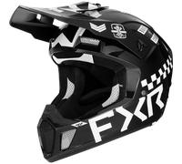 FXR Clutch Gladiator 2024 Casco da motocross, nero-bianco, taglia M per maschi