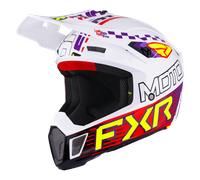 FXR Clutch Race Div, casco da motocross XL female Bianco/Lilla/Rosso/Giallo