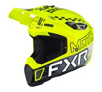 FXR Clutch Race Div Casco da motocross, nero-bianco-giallo, taglia XS per maschi