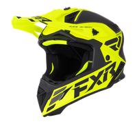 FXR Helium Logo Carbon Casco da motocross, giallo/nero, Taglia L
