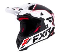 FXR Helium Logo Carbon Casco da motocross, nero-bianco-rosso, taglia XS per maschi