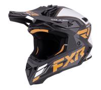 FXR Casco da motocross Helium Carbon Nero/Bianco/Oro Taglia L Uomo