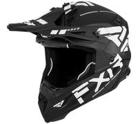 FXR Helium Race Div 2023 Casco Motocross, nero-bianco, taglia XS