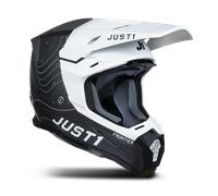 Casco Cross Just1 J22 C Frontier Bianco-Nero-Carbonio M 57-58cm Nero