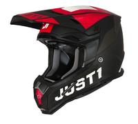casco cross just1 j22 carbon adrenaline - rosso / bianco L