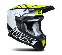 §Casco Cross Just1 J22 F Dynamo Nero-Bianco-Giallo Fluo§