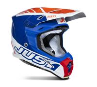 §Casco Cross Just1 J22 F Dynamo Rosso-Bianco-Blu§