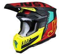 casco cross just1 j22-f falcon - rosso / giallo / nero L
