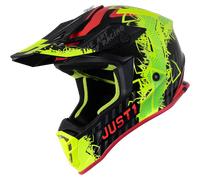 Casco cross Just1 J38 Mask Giallo Fluo Rosso Nero