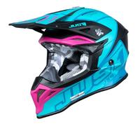 casco cross just1 j39 thruster - blu / rosa M