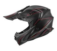 Casco Cross Kappa KV49 Evo Chaser Nero Opaco Grigio Rosso XS