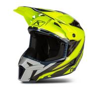 Klim F3 Lighting Carbon Elmo da motocross, grigio-giallo, taglia XL per maschi
