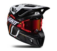 Leatt 9.5 Carbon 2025 Casco da motocross con occhiali, bianco-carbone, taglia S per maschi
