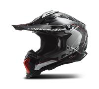 Casco Cross Ls2 Mx700 Subverter Evo II Arched Nero Silver Titanio Lucido XS