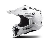 LS2 MX700 Subverter Evo II Solid Casco da motocross, bianco, taglia 2XL